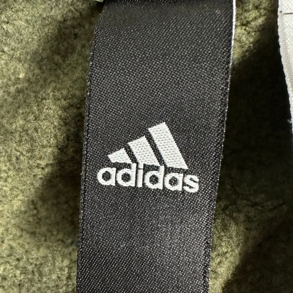 Adidas Pants Mens Small Olive Green Jogger Sweatpants Stretch Waist Tapered Leg